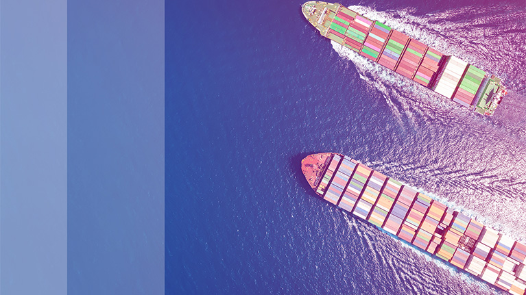 0961 Two container cargo ships 767x431