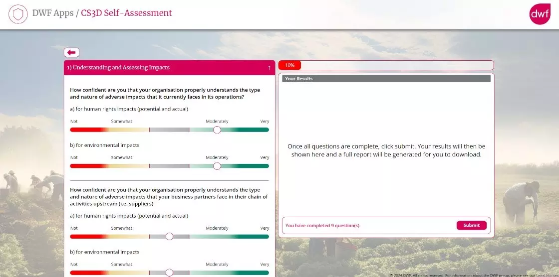 CS3D Self-Assessment Tool